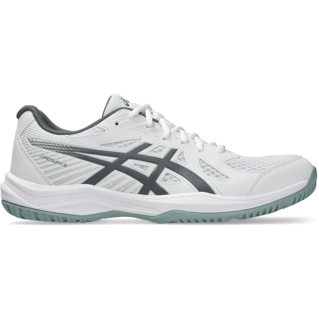 Asics Upcourt 6 zaalhockeyschoenen wit/grijs