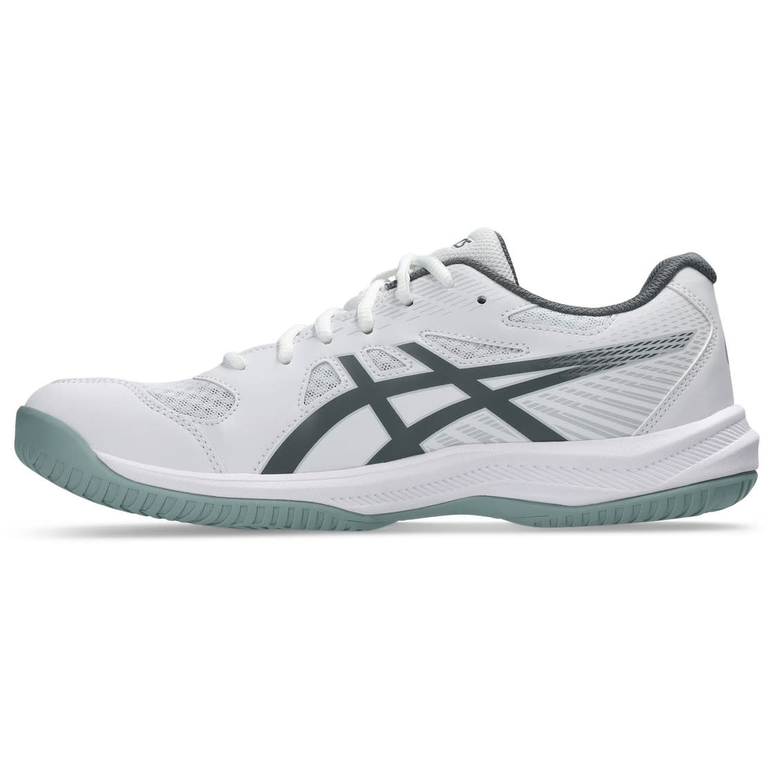 Asics Upcourt 6 zaalhockeyschoenen wit/grijs